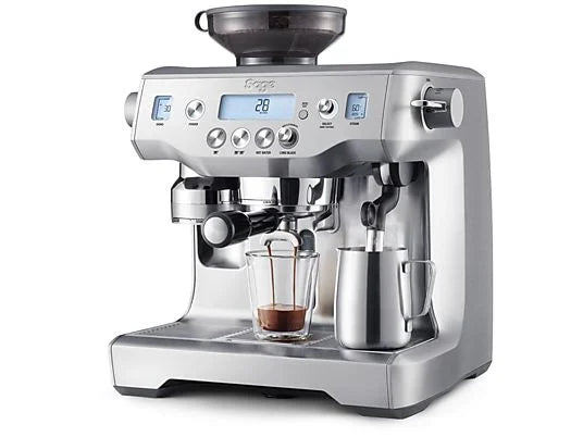 Cafetera Express Sage Oracle SES980BSS4EEU1, 2400 W, 15 bar, 2,5 L, 2 Tazas, Pantalla LCD, Acero Inoxidable