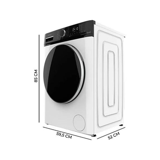 Lavadora Cecotec Bolero DressCode 8610, Carga Frontal, 8 kg, 1400 rpm, Clase A, Motor Inverter Plus, Vapor, Blanco