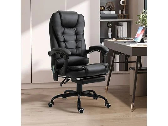 Silla de Masaje Vinsetto 921-342V91BK, 79 cm, 121 cm Alto, Negro