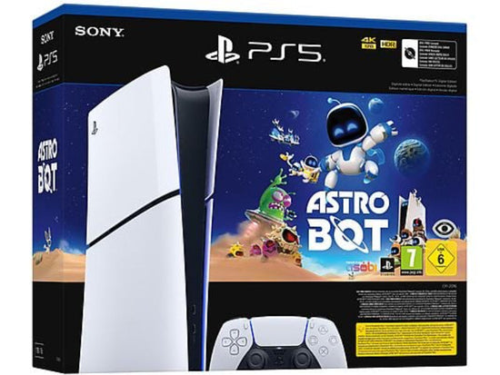 Consola PS5 Sony PlayStation 5 Digital Edition Slim Astro Bot, 1 TB, Blanca