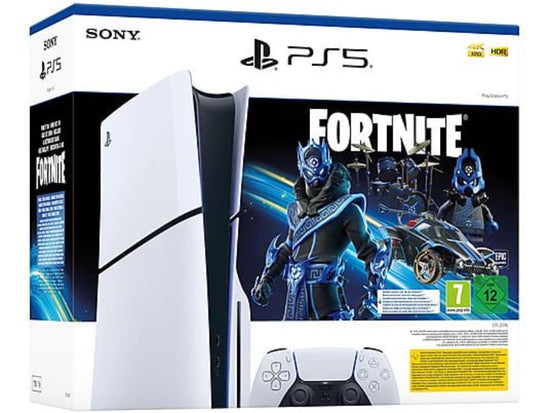 Consola PS5 Sony PlayStation 5 Slim Fortnite, 1 TB, Blanco