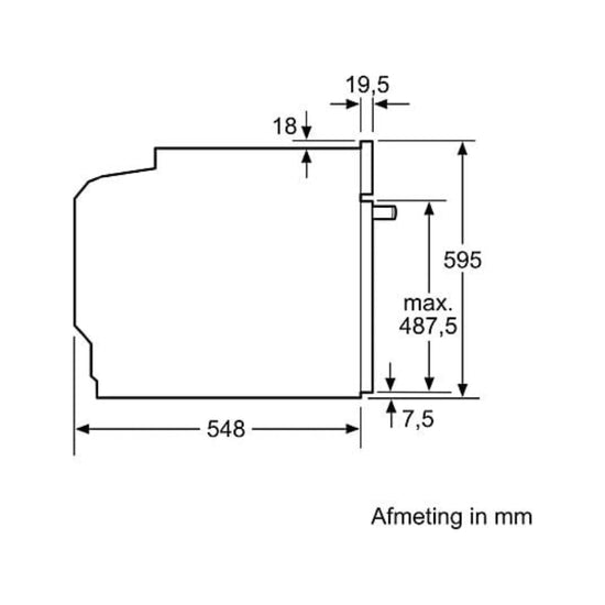 Horno Bosch HBG7741B1, 71 L, Integrable, Pirólitico, Multifunción, Air Fry, Negro