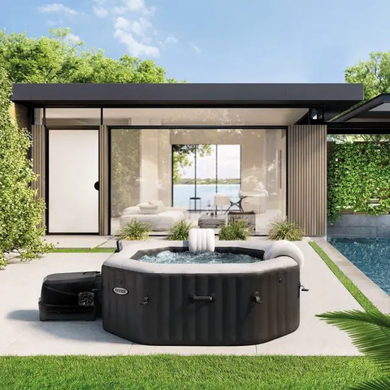 Spa Hinchable INTEX PureSpa Carbone – 6 Personas – 6 Jets + 140 Burbujas – Wi-Fi – Sal