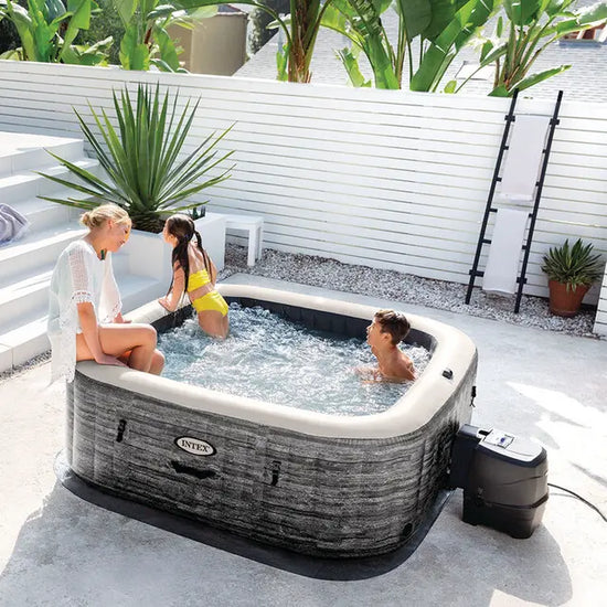 Spa Hinchable INTEX PureSpa Ardoise – 6 Personas – 170 Burbujas – Wi-Fi – LED – Sal