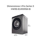 Lavadora Haier HW90-B14939S8-IB I-Pro Serie 3, Carga Frontal, 9 kg, 1400 rpm, Clase A, Direct Motion, Antracita