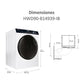 Lavadora-Secadora Haier HWD90-B14939-IB I-Pro Serie 3, 9 kg + 6 kg, 1400 rpm, Clase A/C, Direct Motion