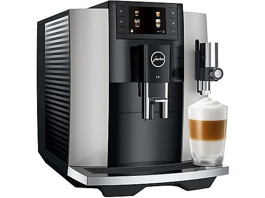 Cafetera Superautomática Jura E8, 1450 W, 15 bar, 1,9 L, 17 Programas, Molinillo PAG2, Pantalla a Color, Platino