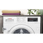 Lavadora Bosch WIW24307ES, Integrable, 8 kg, 1200 rpm, Clase C, Motor EcoSilence, SpeedPerfect