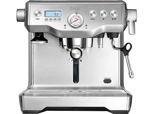Cafetera Express Sage Dual Boiler SES920BSS4EEU1, 2200 W, 15 bar, 2,5 L, 2 Tazas, Pantalla LCD, Acero Inoxidable