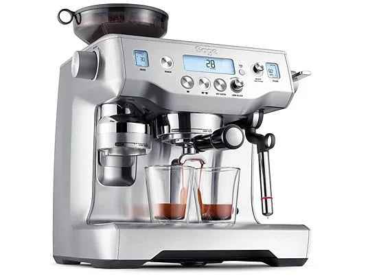Cafetera Express Sage Oracle SES980BSS4EEU1, 2400 W, 15 bar, 2,5 L, 2 Tazas, Pantalla LCD, Acero Inoxidable