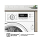 Lavadora-Secadora Hisense WD3M841BWIES, Integrable, 8 kg + 6 kg, 1400 rpm, Clase E/B, Motor Inverter
