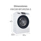 Lavadora Haier HW100-BP14929A-S I-Pro Serie 1, Carga Frontal, 10 kg, 1400 rpm, Clase A, Motor Inverter, Negro