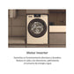 Lavadora Haier HW100-BP14929A-S I-Pro Serie 1, Carga Frontal, 10 kg, 1400 rpm, Clase A, Motor Inverter, Negro