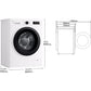 Lavadora LG F4X1009NWK, Carga Frontal, 9 kg, 1400 rpm, Clase A, AI Direct Drive™, Vapor, Wi-Fi, Blanco Marfil