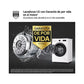 Lavadora LG F4X1009NWK, Carga Frontal, 9 kg, 1400 rpm, Clase A, AI Direct Drive™, Vapor, Wi-Fi, Blanco Marfil