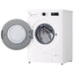 Lavadora LG F4X1009NWK, Carga Frontal, 9 kg, 1400 rpm, Clase A, AI Direct Drive™, Vapor, Wi-Fi, Blanco Marfil