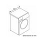 Lavadora Bosch WUU28T63ES, Carga Frontal, 8 kg, 1400 rpm, Clase A, Motor EcoSilence, Blanco
