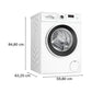 Lavadora Bosch WUU28T63ES, Carga Frontal, 8 kg, 1400 rpm, Clase A, Motor EcoSilence, Blanco