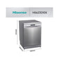 Lavavajillas Hisense HS623D10X, Libre Instalación, 60 cm, 14 Servicios, Clase D, Motor Inverter, Inox