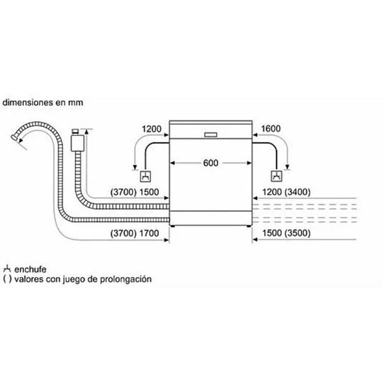 Lavavajillas Siemens SN63HX16TE iQ300, Integrable, 60 cm, 13 Servicios, Clase D, Home Connect, VarioSpeed+