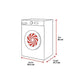 Lavadora Haier HW80-BP14929A-S I-Pro Serie 1, Carga Frontal, 8 kg, 1400 rpm, Clase A, Motor Inverter, 48 cm, Blanco
