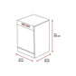 Lavavajillas Bosch SMS4EMW06E Serie 4, Libre Instalación, 60 cm, 14 Servicios, Clase B, Home Connect, Blanco
