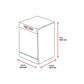 Lavavajillas Hisense HS623D10X, Libre Instalación, 60 cm, 14 Servicios, Clase D, Motor Inverter, Inox