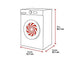 Lavadora AEG LFR7314O4C Serie 7000, Carga Frontal, 10 kg, 1400 rpm, Clase A, Motor Inverter, Wi-Fi