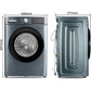Lavadora CHIQ CFL100-14586IM3XA Space PRO, Carga Frontal, 10 kg, 1400 rpm, Clase A, Motor Inverter, Gris Oscuro