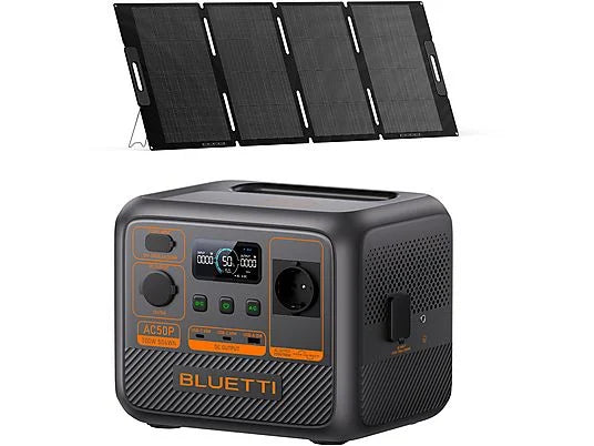 Estación de Energía BLUETTI KIT AC50P + MP200, 504 Wh, 700 W, LiFePO4, IP65, Wi-Fi, App
