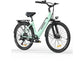 Bicicleta Eléctrica de Ciudad HILLMILES Milecity, Batería 468 Wh, Motor Potente, 80 km Autonomía, 7 Velocidades, 26", Verde