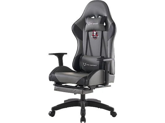 Silla Gaming FOXSPORT DJ05, Reposabrazos 3D, Hasta 200 kg, Reclinación 155°, Negro
