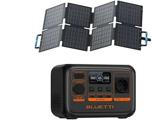 Estación de Energía BLUETTI KIT AC2P + PV60F, 230 Wh, 300 W (600 W pico), Wi-Fi, App