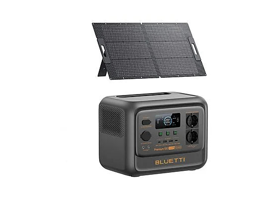 Estación de Energía BLUETTI KIT Premium 100 V2 + PV100, 1024 Wh, 1800 W, LiFePO4, IP65, Wi-Fi, App