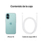 Apple iPhone 16 Azul Petróleo 128 GB Smartphone, Pantalla OLED 6,1 Pulgadas, Chip A18 Bionic 5G