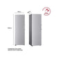 Congelador vertical LG GFM61MBCSF, 324 litros, 186 cm, Total No Frost, acero inoxidable anti-huellas.