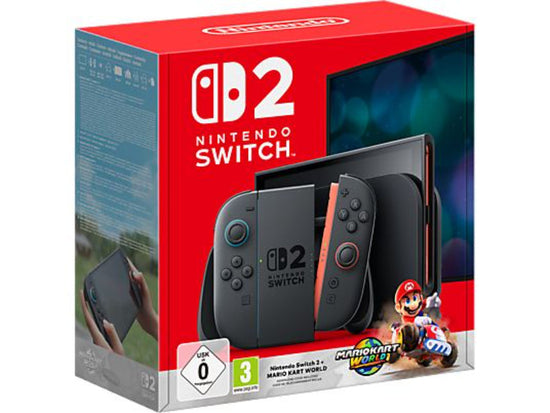 Consola Nintendo Switch 2, Pantalla 7,9" Full HD HDR 120 Hz, 256 GB, Joy-Con 2 Magnéticos, Azul/Rojo + Mario Kart World (Digital)