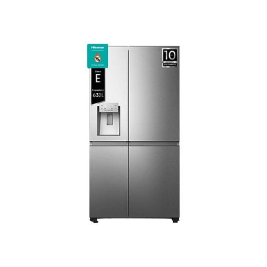 Frigorífico Americano Hisense RS818N4TIE1, 636 L, Total No Frost, Dispensador sin Conexión a Red, Clase E, Inox