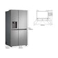 Frigorífico Americano LG GSLC41PYPE, 638 L, Total No Frost, Dispensador sin Conexión a Red, Inox