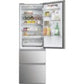 Frigorífico Combinado Haier 3D 60 Serie 5 HTW5618CNMG, 360 L, Total No Frost, Clase C, Inox