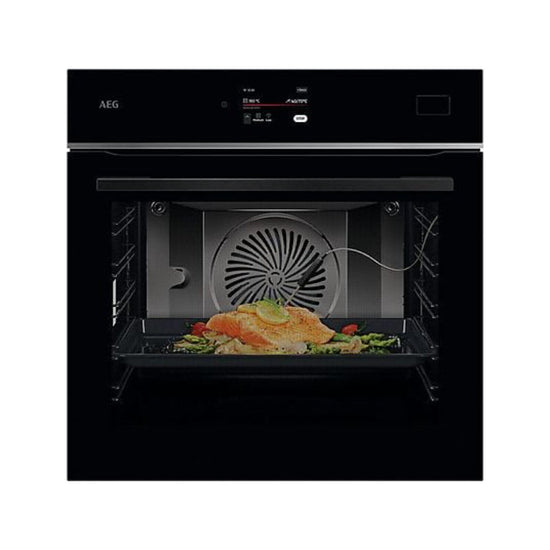 Horno a Vapor AEG Serie 8000 TB8SB73ZAB, 70 L, Hidrolítico, Steamify, Encastrable, Negro