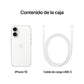 Apple iPhone 16 Blanco 128 GB Smartphone, Pantalla OLED 6,1 Pulgadas, Chip A18 Bionic 5G